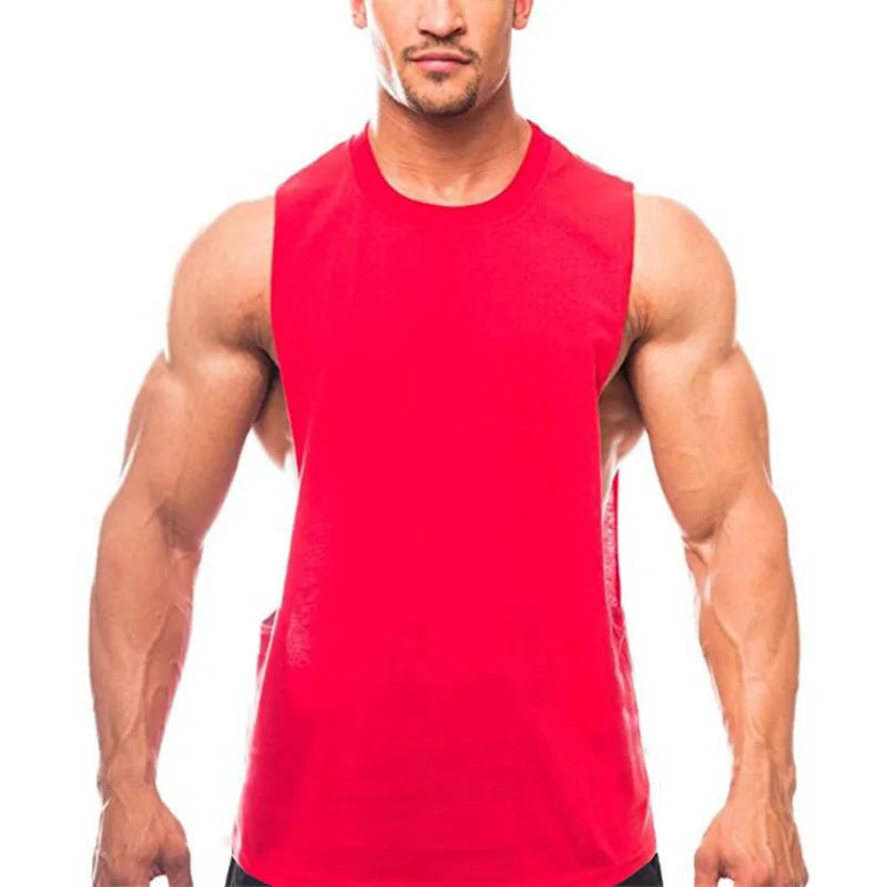 Brand Just Gym Clothing Fitness Mens Sides Cut Off T-shirts Dropped Armholes Bodybuilding Tank Tops Workout Sleeveless Vest